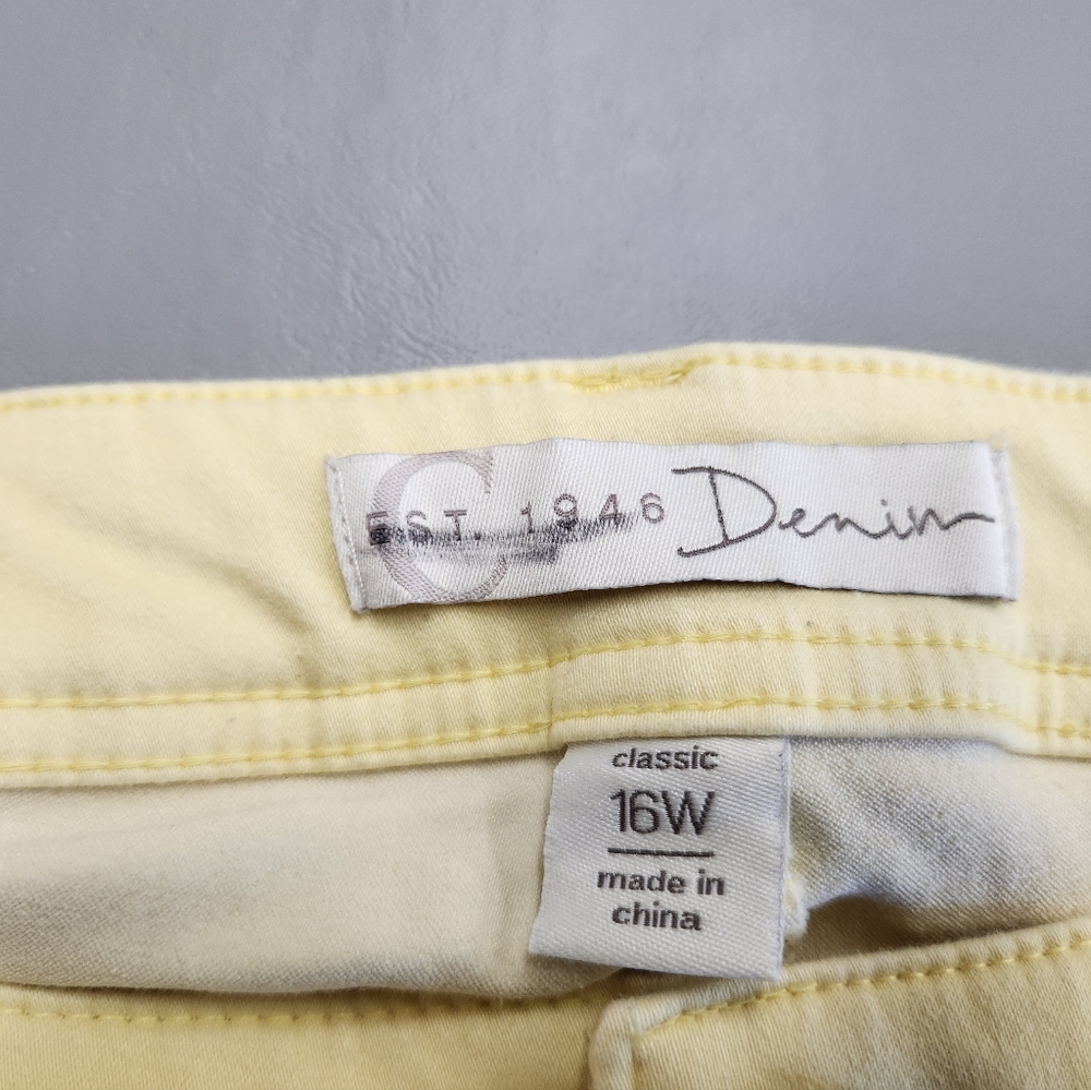 Denim Women's Boot Cut Jeans - Yellow